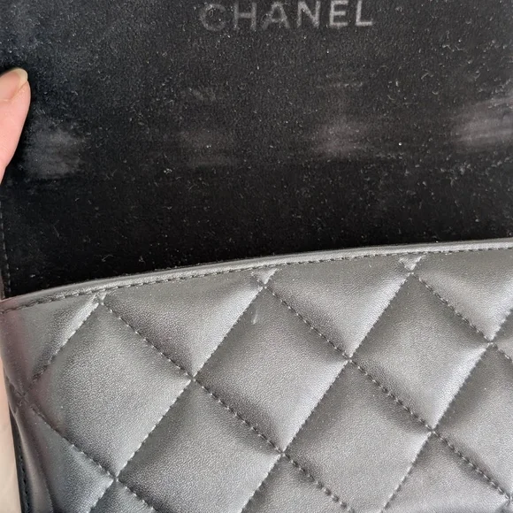 Chanel Black Leather Large Eyeglass/Sunglasses Case. EUC - Picture 3 of 12